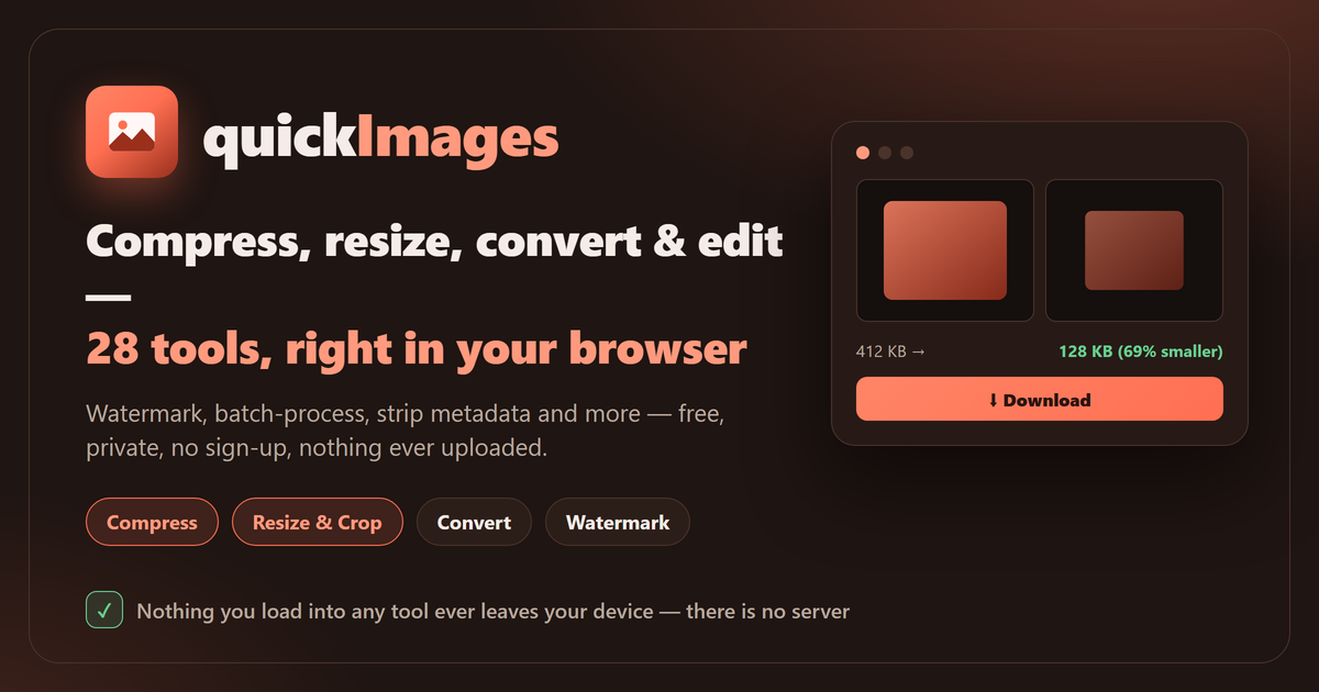 quickImages — Abdeali Stationwala's on-device image toolkit